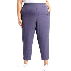 ATHLET Brooklyn Textured Ankle Pant-Leopard Medieval Violet NWT Size: 26